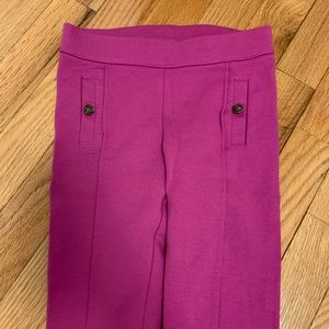 Janie and Jack, rose button ponte pants, Size 5.